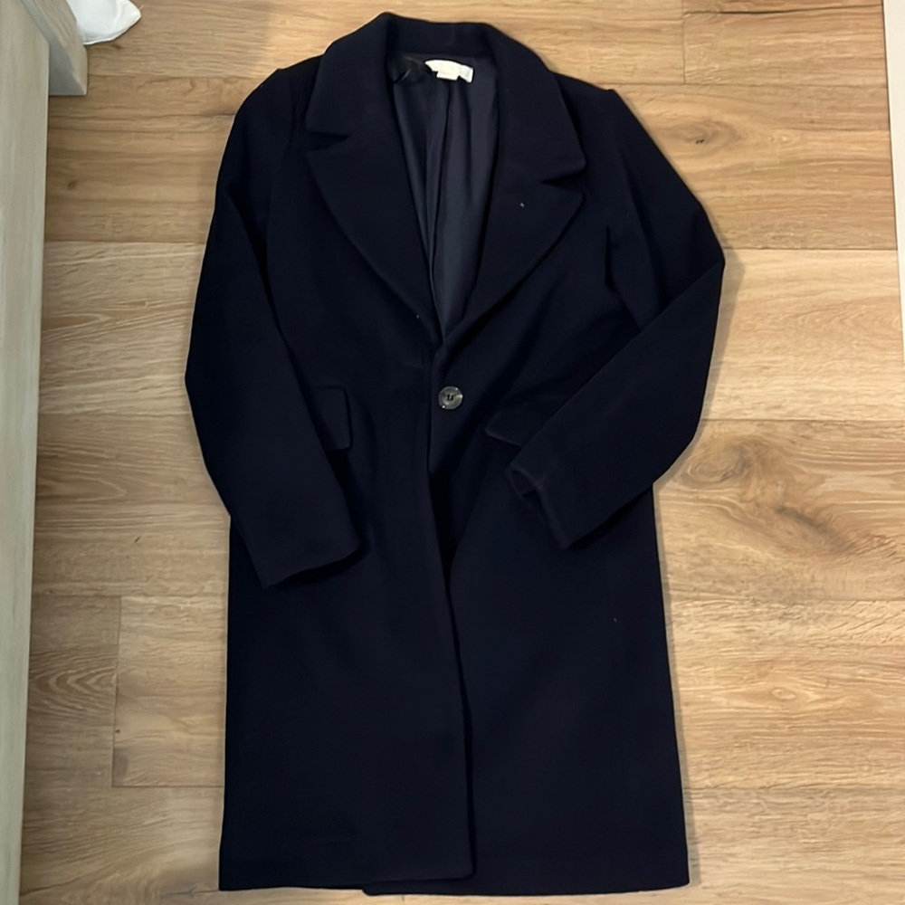 Navy h&m coat size 4